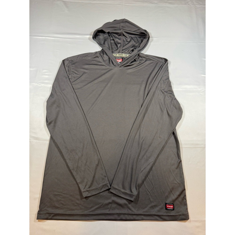 Wrangler Workwear Performance Long Sleeve Sun Protection Hoodie Gray Size Medium